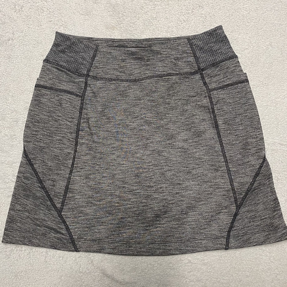 Athleta Excursion Skort XS‎ Gray Lined Stretch Pickleball Golf Tennis